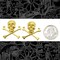 Raw Brass Skull and Crossbones Pendants - Set of Two - B-P25